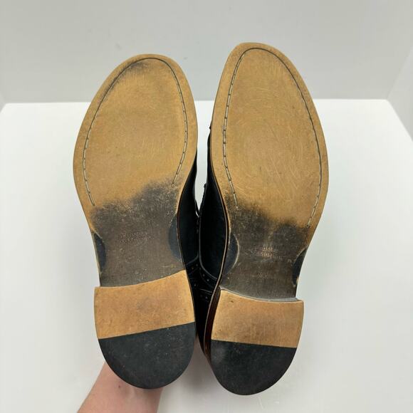 Johnston & Murphy 59-1991 Black Leather Carriker Cap Toe Lace Up Dress Shoes main image 8